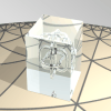 [Cube with Borromean Rings Cut Out]