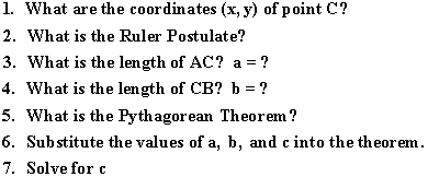 What is the distance formula?