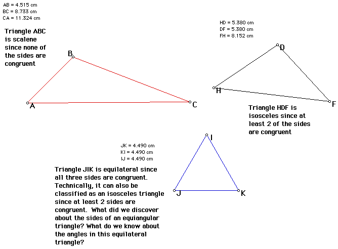 Classifying Triangles by sides and angles