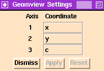 Geomview Panel