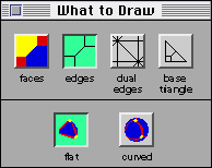 In the 'What to Draw' window, 'edges' and 'flat' should be pushed in. 
Everything else is pushed out.
