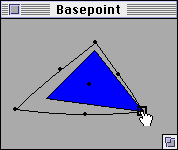 The base 
point is dragged to the lower right corner.
