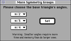 'More 
Symmetry Groups' window