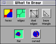 Under 'What 
to Draw
' window, choose 'faces', 'edges', and 'flat' button.